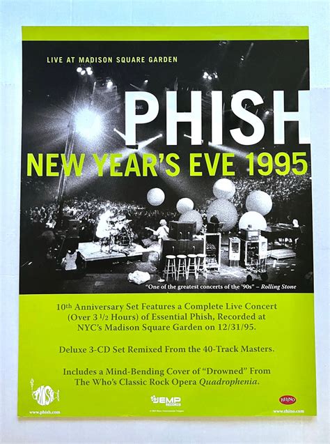 Phish New Years Eve Concert Poster 1995 18x24 Etsy