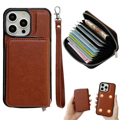 Dteck for iPhone 12 Pro Max Case Detachable Wallet Case with 11-Card Holder, 2 in 1 PU Leather