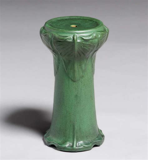 Weller Bedford Matte Green Jardiniere Pedestal C1910s California