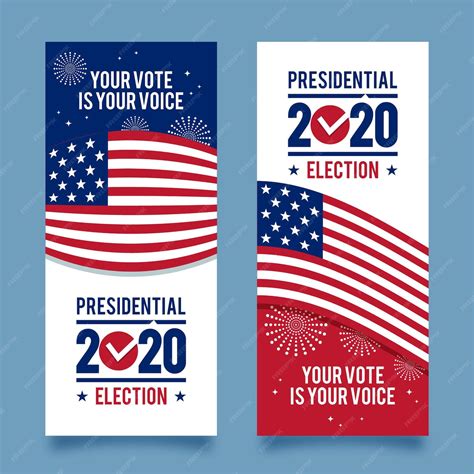 Conjunto De Banners De Elecciones Presidenciales De Ee Uu 2020