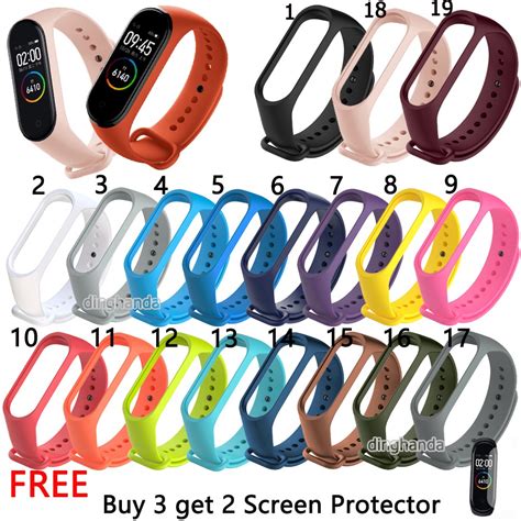 Dây đeo silicon Nút kim loại cho đồng hồ thông minh Xiaomi Mi Band 4