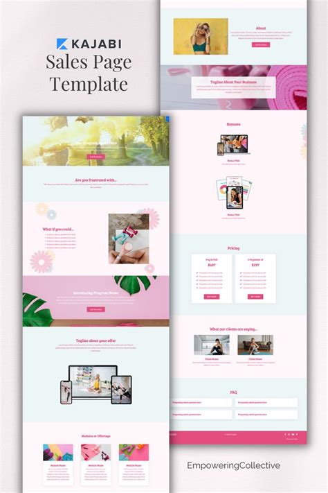 Kajabi Sales Page Template Kajabi Template Website Template For