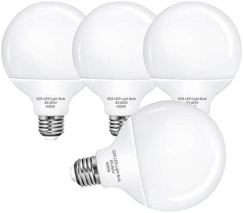 G Led Globe Bulb Watt Equivalen Vanity Light Bulbs For Bathroom