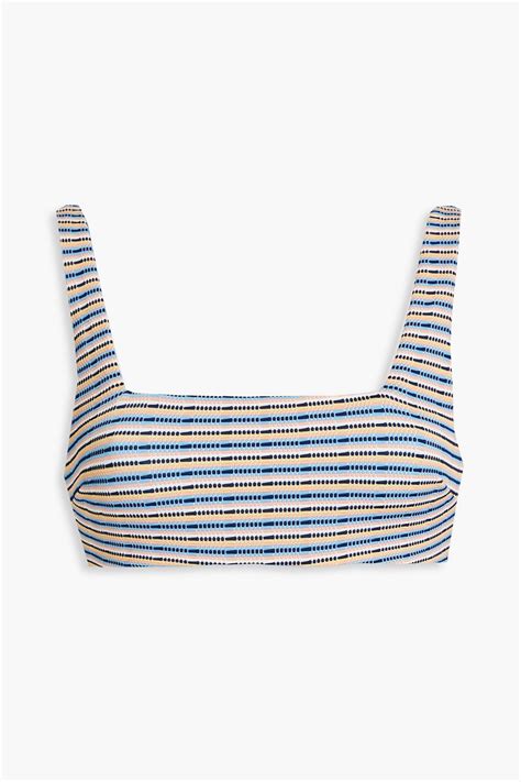 Onia Amber Striped Bikini Top The Outnet