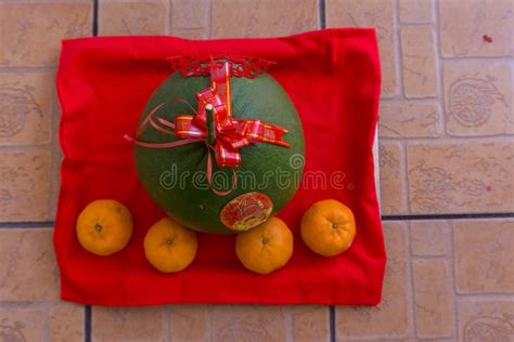 Chinese New Year Decoration Of Mandarin Oranges Stock Photo Image Of