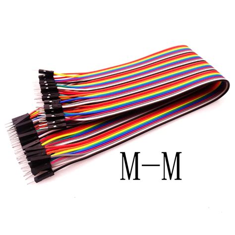 40pcs In Row Dupont Cable 30cm 2 54mm 1pin 1p 1p Memale To Memale