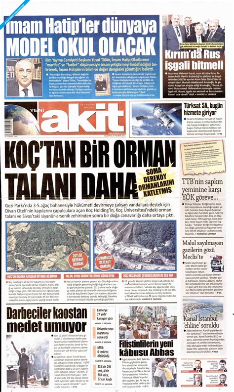 Yeni Akit Gazetesi Haziran Pazartesi