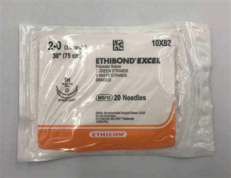 Ethicon 10X82 ETHIBOND EXCEL Polyester Suture 2 0 30in GB TECH USA