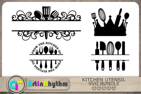 Kitchen Svg Kitchen Split Frame Svg Kitchen Monogram Svg Etsy