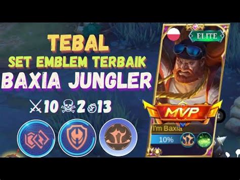 Set Emblem Tank Jungler Terbaik Emblem Baxia Hyper Terkuat Best