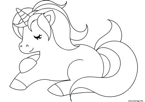 Coloriage Cute Licorne Dessin Licorne à Imprimer