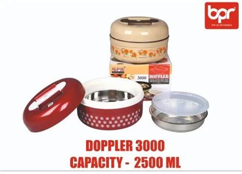 Printed Stainless Steel Plastic BPR Doppler 3000 Insulated Hot Pot For Multipurpose Capacity