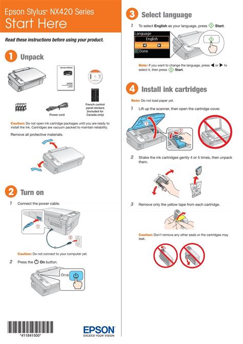 Epson Epson Stylus NX420 All-in-One Printer - Start Here