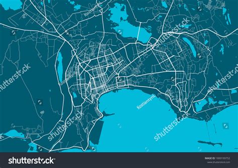 Detailed Map Baku City Administrative Area Stock Vector (Royalty Free ...