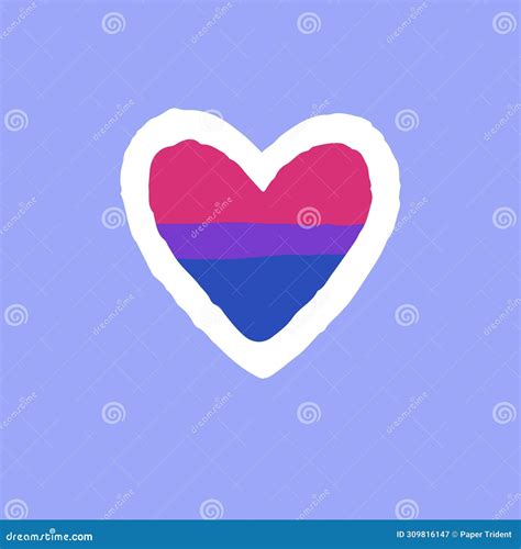 Bisexual Pride Flag In Heart Shape Love Symbol Lgbt Sticker Lgbtq