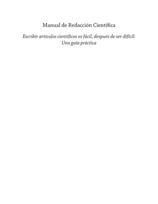 Manual De Redacci N Cient Fica Pdf