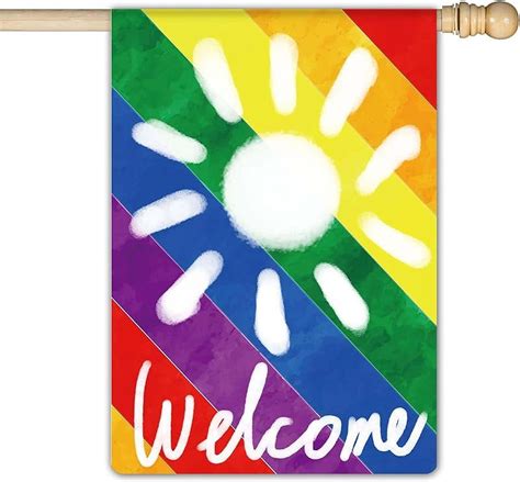Love Is Love Rainbow Pride Welcome Garden Flag Double Sided Gay Pride Lesbian Lgbt Pride Small