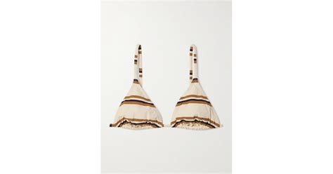 Eres Mariniere Flots Striped Triangle Bikini Top In Natural Lyst