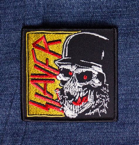 Slayer Laughing Skull Iron On Patch Vancouver Rock Shop