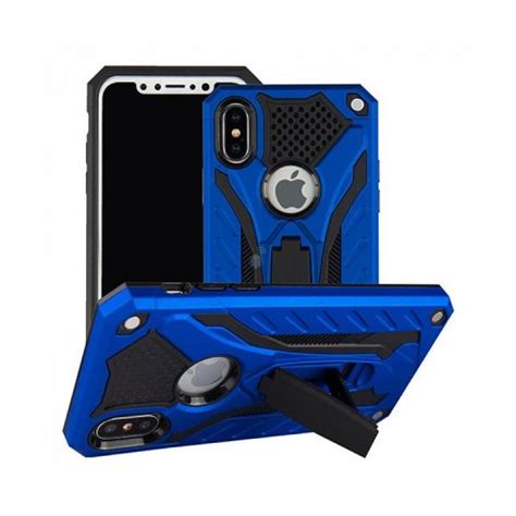 Capa Kickstand Heavy Duty Híbrida para Galaxy A600 A6 2018 Azul