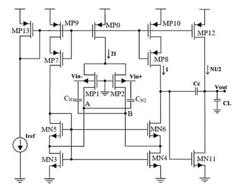 Diagram Of The Suggested Standard Two Stage Bulk Driven Folded Cascode