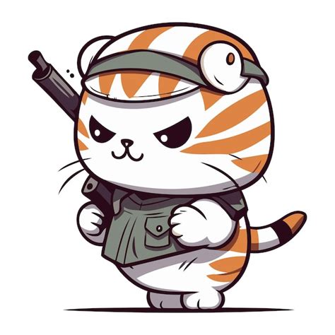 Illustration Vectorielle D un Mignon Tigre De Dessin Animé En Uniforme