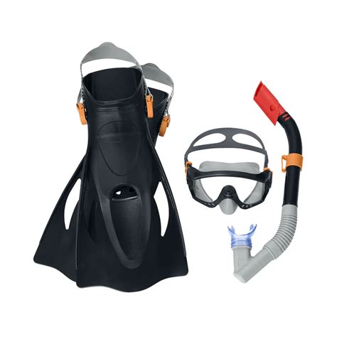 Pé De Pato E Snorkel - Kit de Mergulho Snorkel Bestway Spark Adulto Preto com Máscara e Pé de Pato