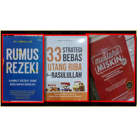 Jual Paket 3 Buku Rumus Rezeki 33 Strategi Bebas Utang Riba Ala