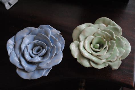 Clay Roses · A Clay Flower · Pottery On Cut Out Keep · Creation By M