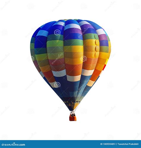 Colorful Hot Air Balloons Isolated On White Background Stock Image