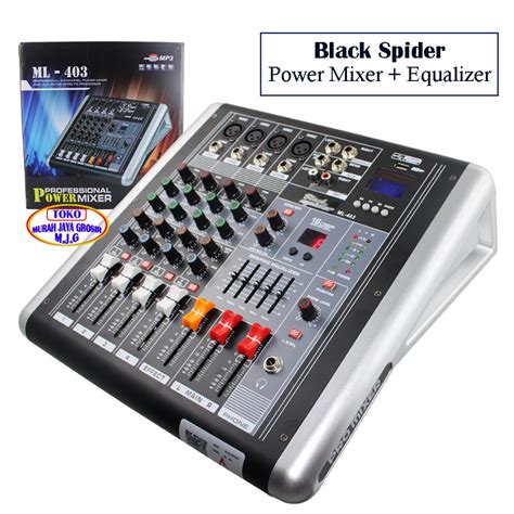 Jual Power Mixer Black Spider Ml Mixing Console Equalizer Usb Mp