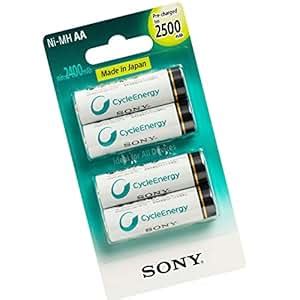 Sony Cycle Energy Lot De 4 Piles Rechargeables Ni MH AA 2 500 MAh