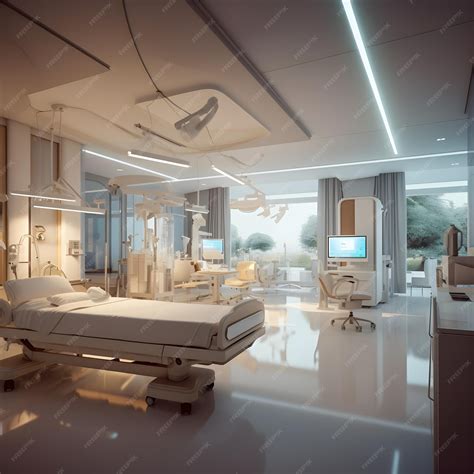 Premium Photo | Interior design and layout of a modern future medical
