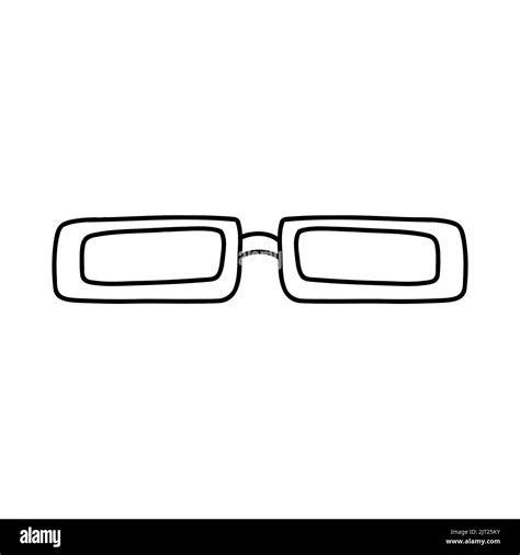 Hand Drawn Doodle Glasses Vector Sketch Illustration Of Black Outline