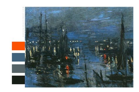 1873 The Port Of Le Havre Night Effect Claude Monet Art