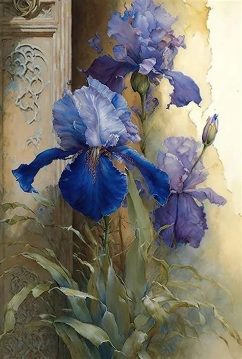 Pin By Loulou Delarosbel On Color Co Ordination Floral Art Paintings