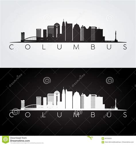 Silueta Del Horizonte De Columbus Ilustraci N Del Vector Ilustraci N