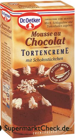 Dr Oetker Tortencreme Mousse Au Chocolat Preis Angebote Kalorien