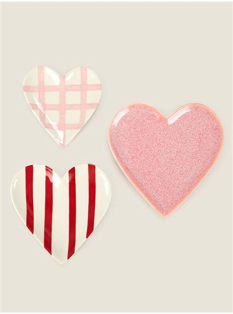 Heart Trinket Dishes Set Of 3 Home George At Asda