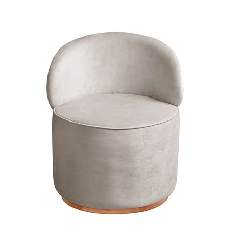 Poltrona Moderna Brenda Veludo Nude