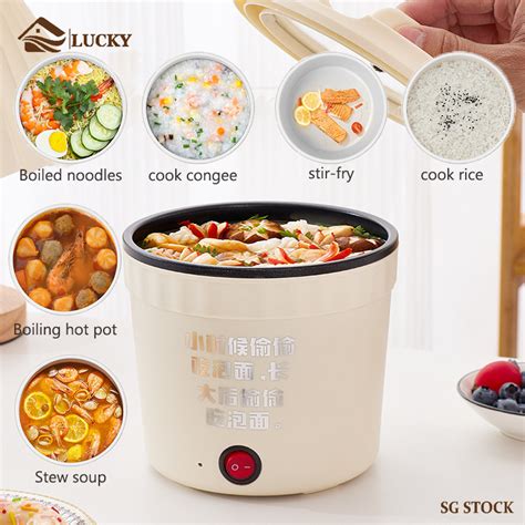 SG Stock Electric Cooker Multi Function Electric Hot Pot Ceramic Gglaze Liner Kitchen Appliances