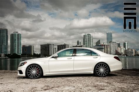 Custom White Mercedes S Class V8 On Stylish Multispoke Wheels Gallery