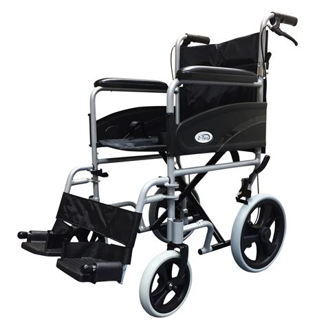 Z Tec Folding Transit X Wheelchair Aluminium With Attendant Brakes