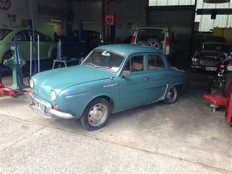 Classic Blue Ford Car in Garage