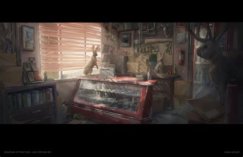 Artstation Gas Station Interior