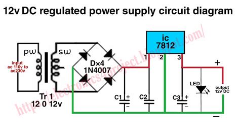 12 Volts Power Supply Schematic Diagram