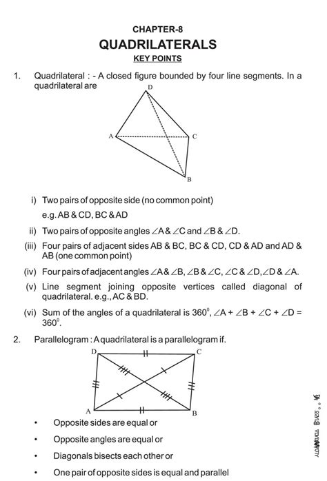 Questions On Understanding Quadrilaterals