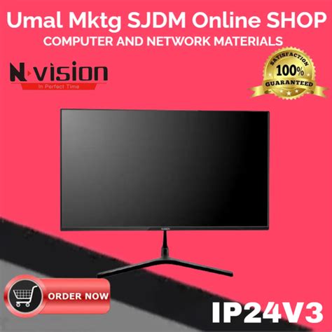 Nvision 24 Inch Ips Monitor Full Hd 75hz Frameless Gaming Computer