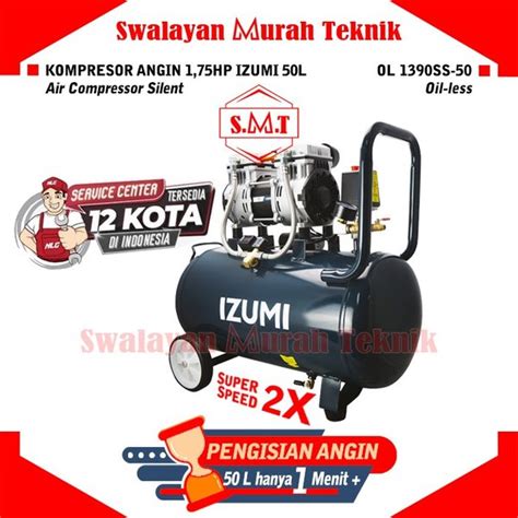 Jual IZUMI OL1390SS 50 Kompressor Angin Oilless Silent 1 75 HP 50 Liter