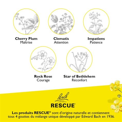 Fleurs de Bach Rescue Perles Concentré de sérénité Stress angoisse